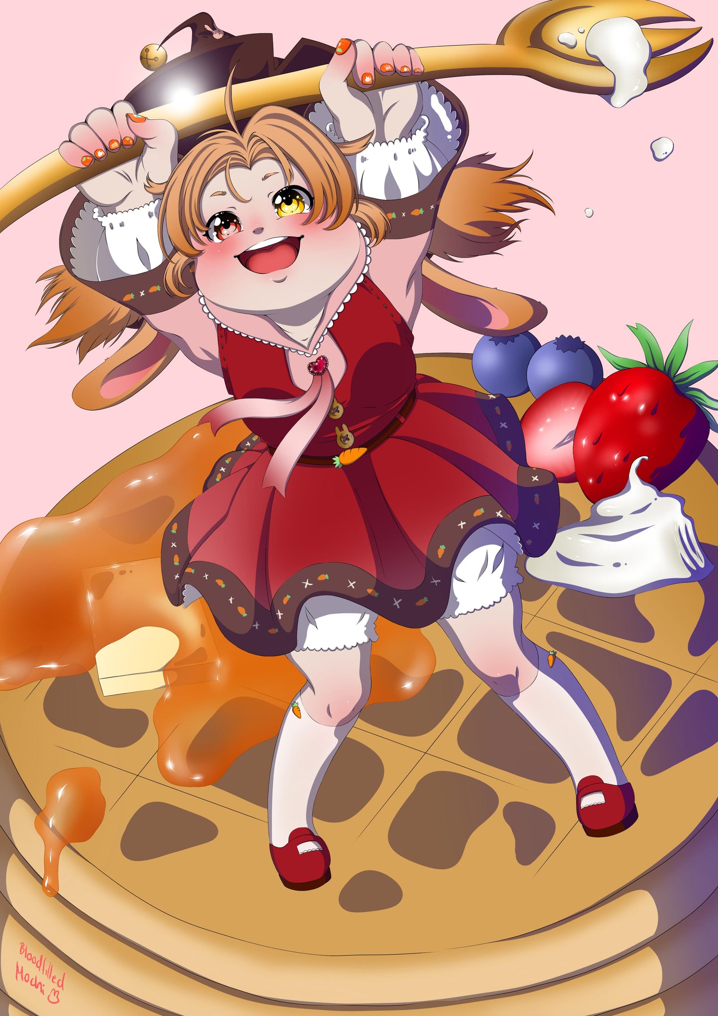 Waffle Bunny Kunstdruck